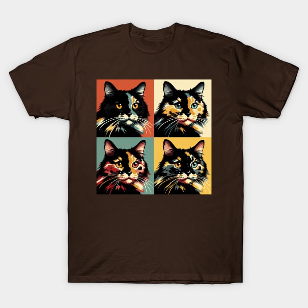 Tortoiseshell Pop Art - Cat Lovers T-Shirt by PawPopArt